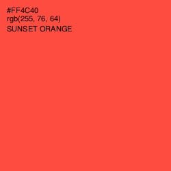 #FF4C40 - Sunset Orange Color Image